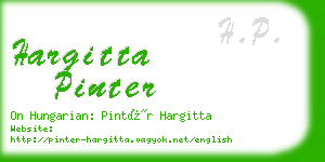 hargitta pinter business card